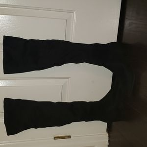 Express OTK Black Faux Suede Boots sz 8